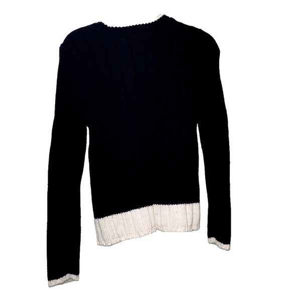 Polo Ralph Lauren RL American Flag Cable Knit Sweater #67437 Women's L VTG - Picture 6 of 11